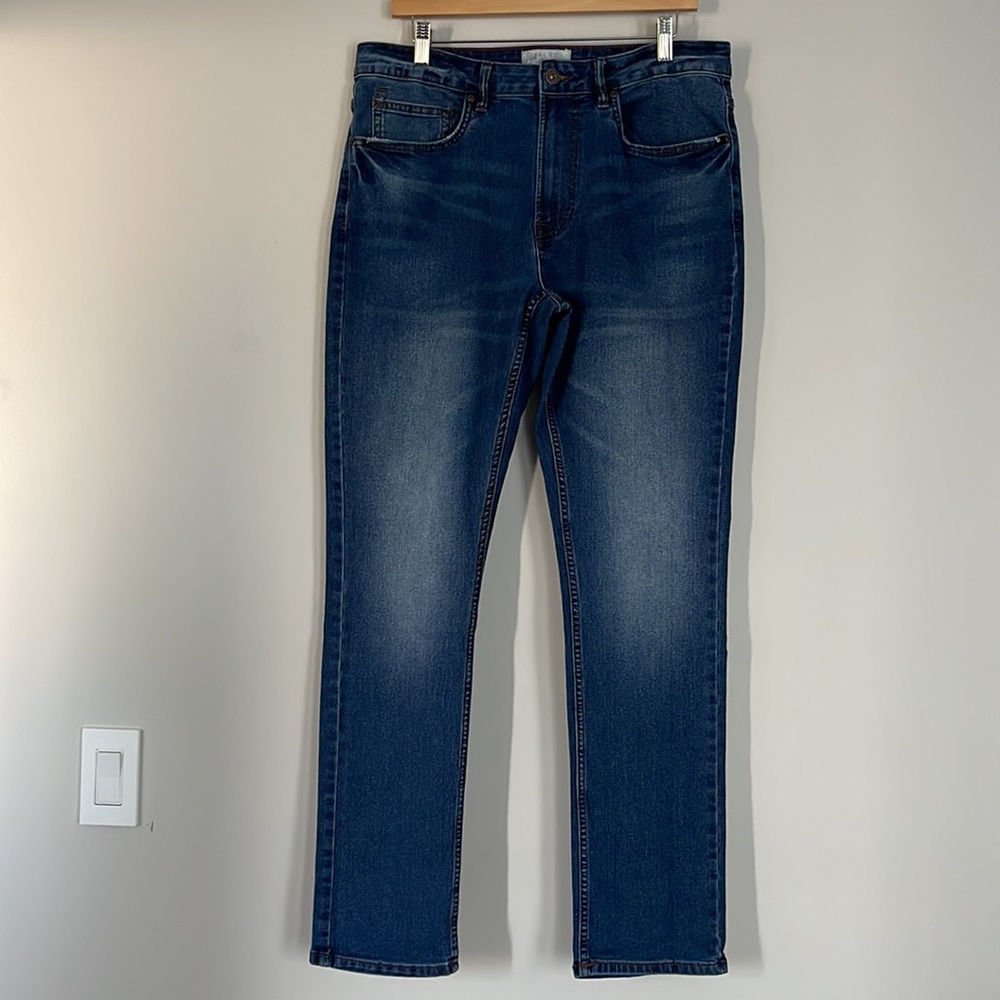 Jachs Men's Slim Straight Jeans - Dark Blue